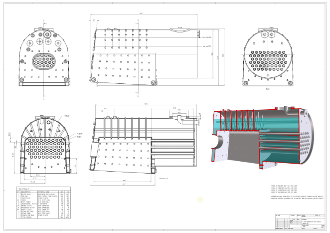 Boiler Autocad Drawing